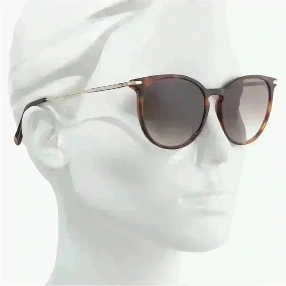 Longchamp Roseau 54mm Round Sunglasses in Havana/Khaki NWT main image 4